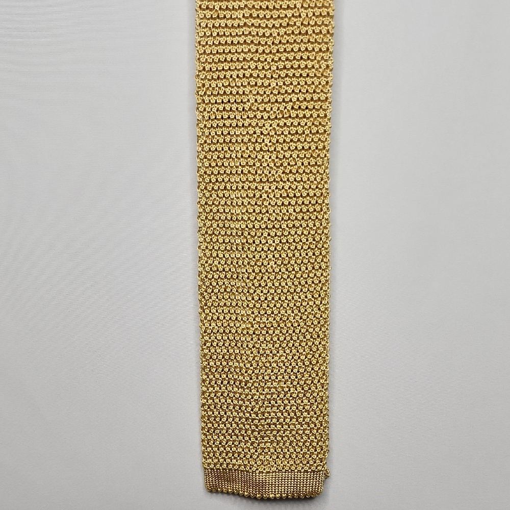 Paul Stuart Yellow Gold Silk Knit Tie